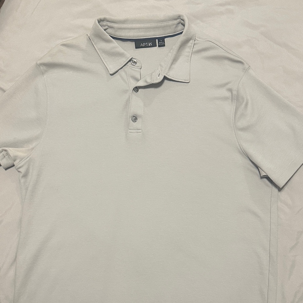 Apt. 9 Men's Light Gray Polo Classic Collared Shirt